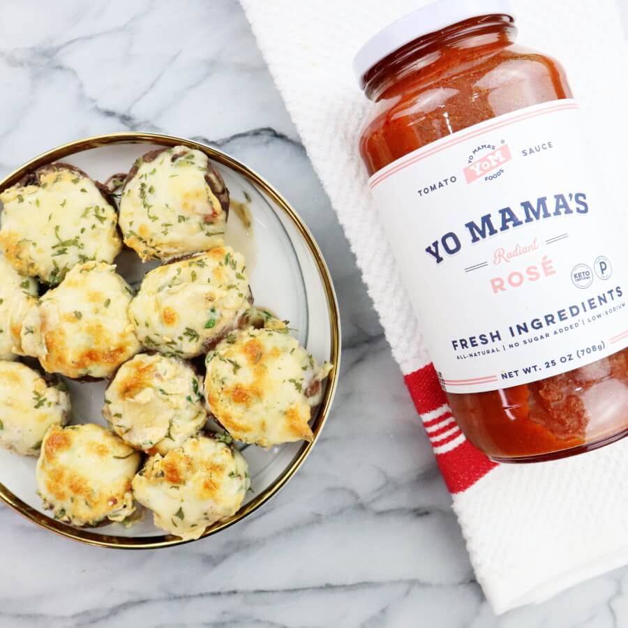 Rosé Wine Stuffed Mushrooms &ndash; Yo Mama's Foods