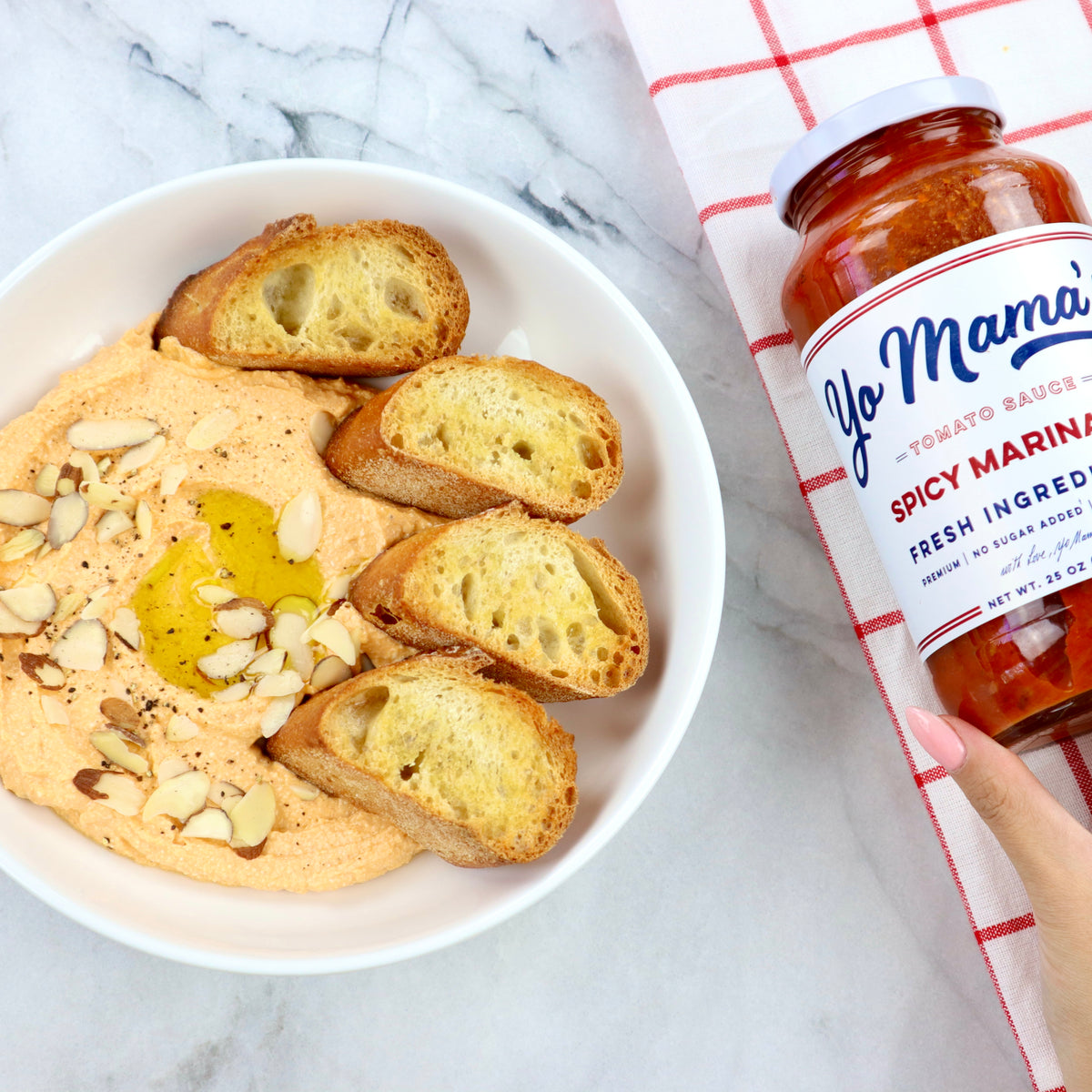 Spicy Marinara Whipped Feta – Yo Mama's Foods