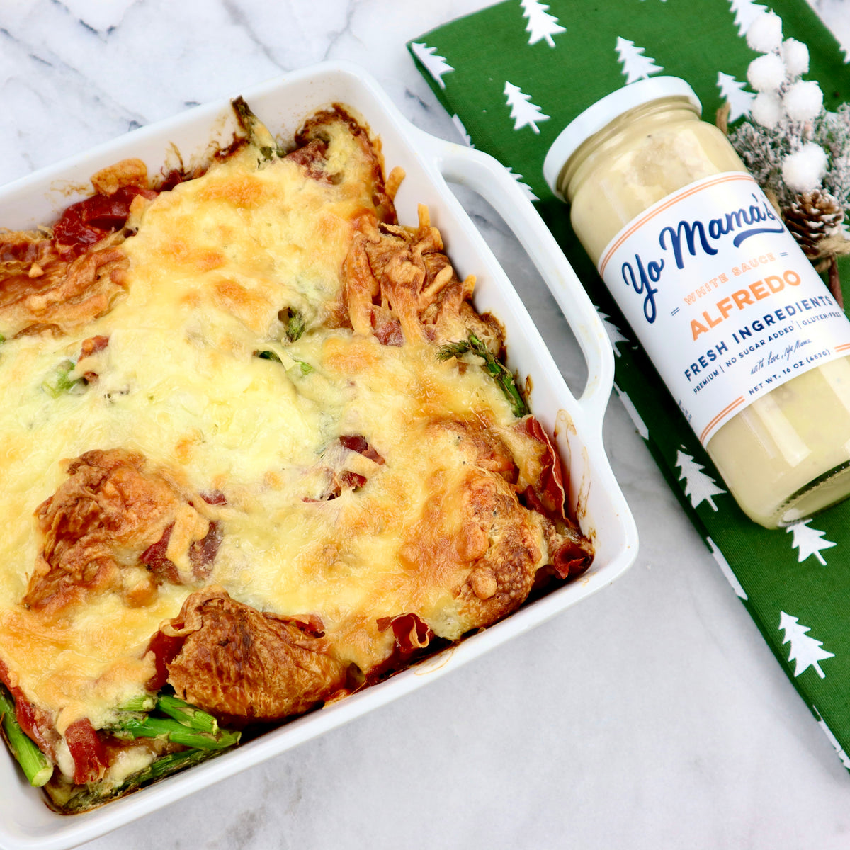 Alfredo Croissant Bake &ndash; Yo Mama's Foods