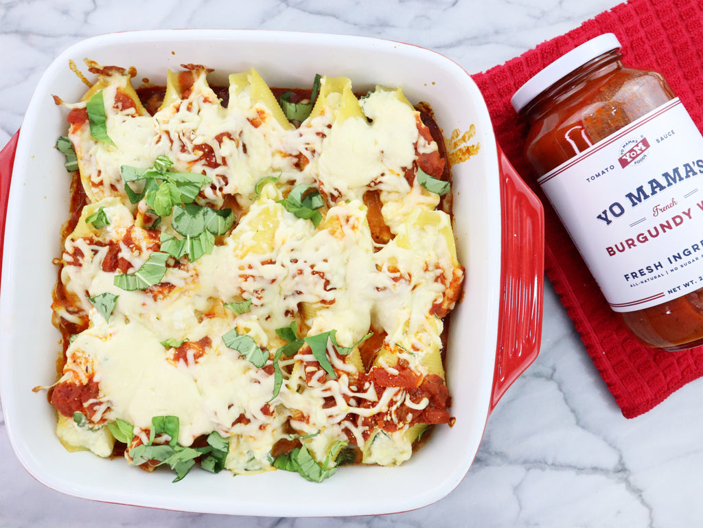 Burgundy Stuffed Ricotta Shells