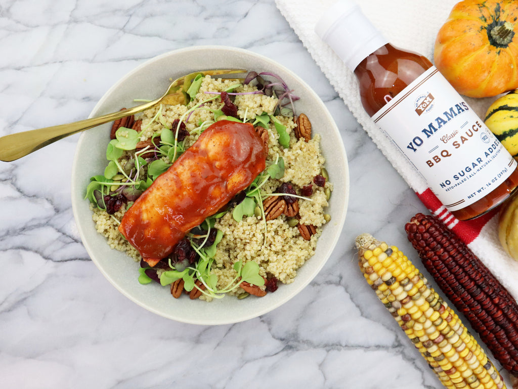 Maple BBQ Salmon with Harvest Quinoa